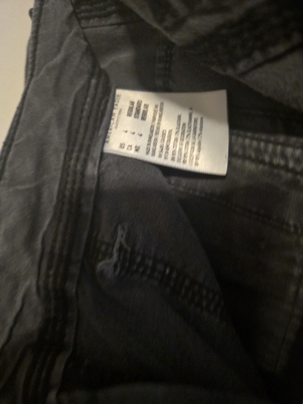 American Eagle Gray Stretch Cargo Pants Women's Size 4 Y2K Utility Wide Leg - Picture 4 of 16